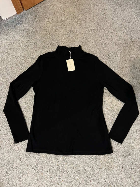 Universal Thread Tops - Universal Thread Black Mock Neck Long Sleeve Top